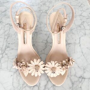 Sophia Webster Cream Floral Heels